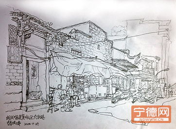 老街入畫卷 《百城搜珍圖》創(chuàng)作組來寧寫生活動(dòng)紀(jì)實(shí)